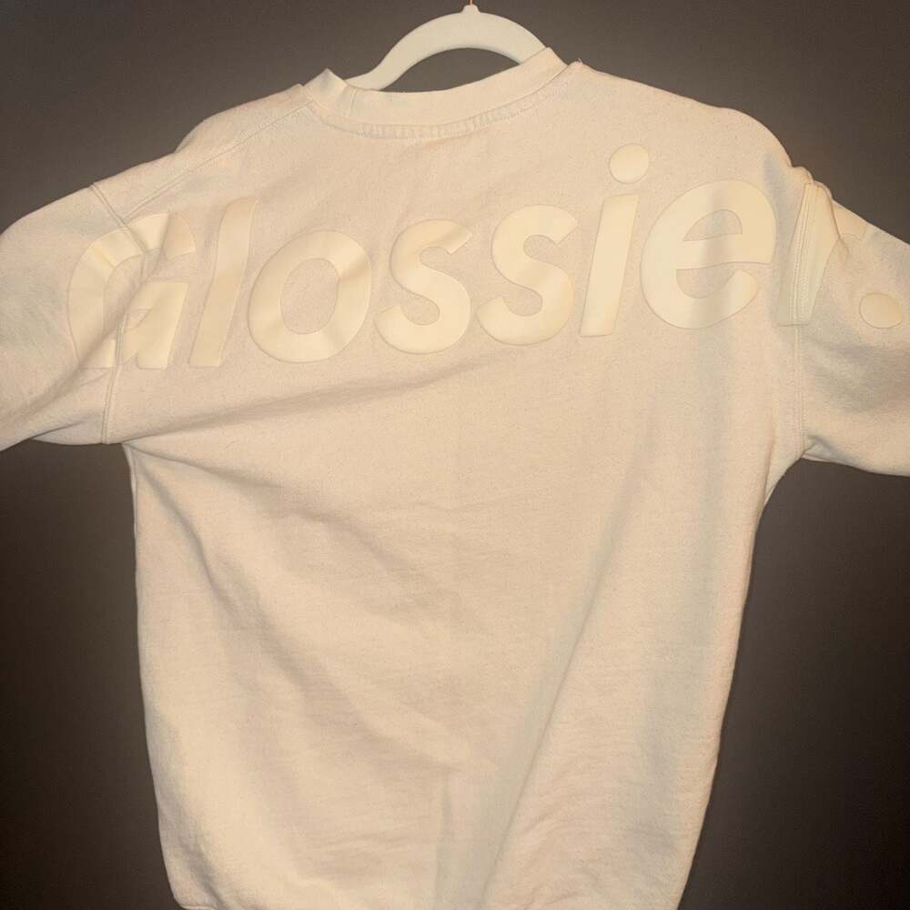 Glossier Los Angeles Exclusive Cream Crewneck Sweatshirt Size Small